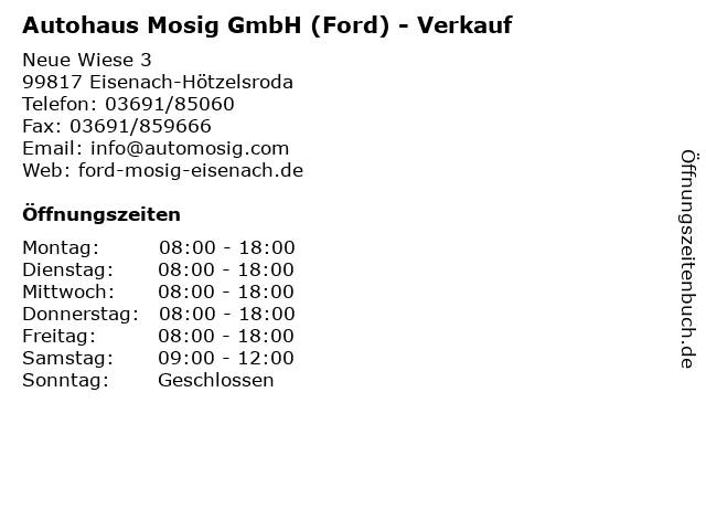 Autohaus Mosig GmbH, Ford