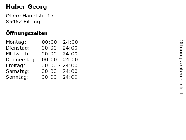 Huber Georg in Eitting: Adresse und Öffnungszeiten