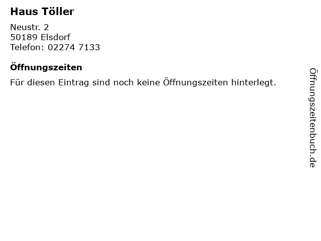 á… Offnungszeiten Haus Toller Neustr 2 In Elsdorf