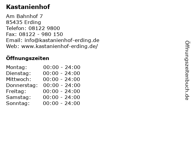 Kastanienhof in Erding: Adresse und Öffnungszeiten