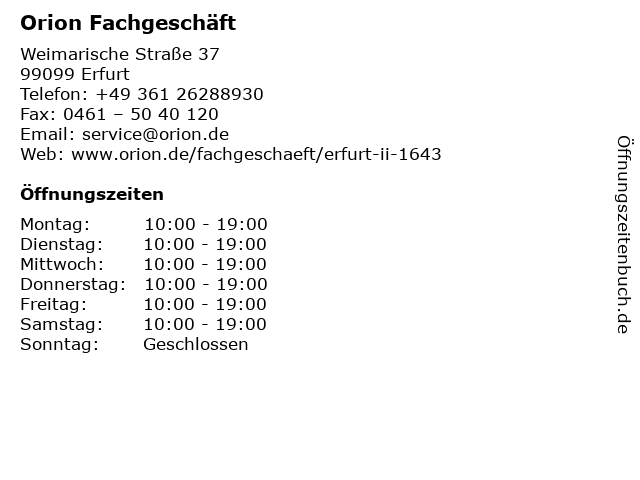 Orion FachgeschäFt Bremen Orion FachgeschäFt Bremen