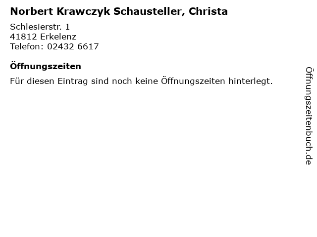Norbert Krawczyk Schausteller, Christa in Erkelenz: Adresse und Öffnungszeiten