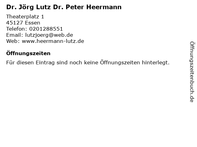 Dr. Jörg Lutz Dr. Peter Heermann in Essen: Adresse und Öffnungszeiten