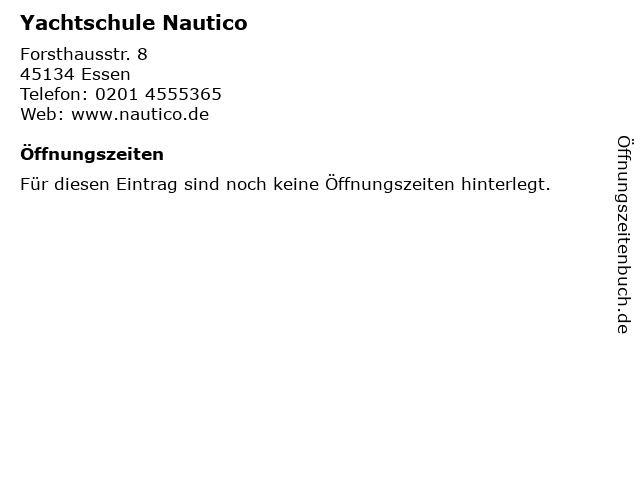 Yachtschule Nautico in Essen: Adresse und Öffnungszeiten
