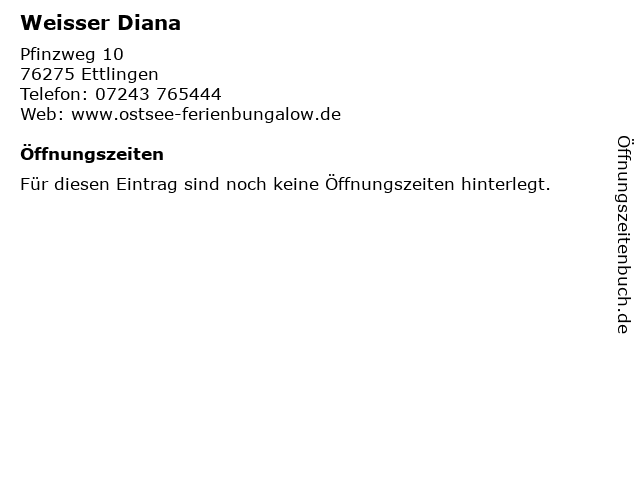 Weisser Diana in Ettlingen: Adresse und Öffnungszeiten