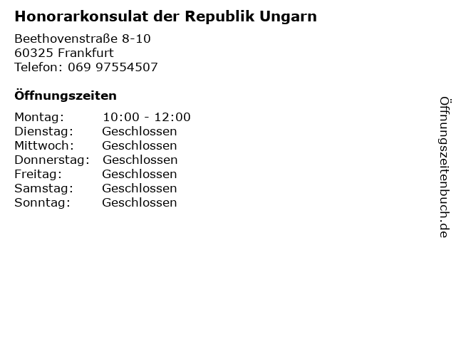 Ungarische botschaft frankfurt