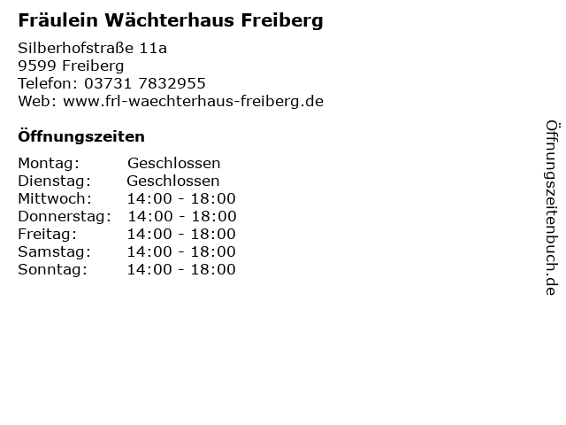 Fräulein Wächterhaus Freiberg in Freiberg: Adresse und Öffnungszeiten