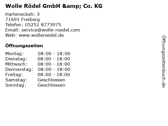 Wolle Rödel GmbH & Co. KG in Freiberg: Adresse und Öffnungszeiten