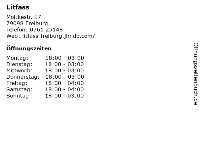 ᐅ Litfass in Freiburg Telefonnummer Öffnungszeiten Adresse
