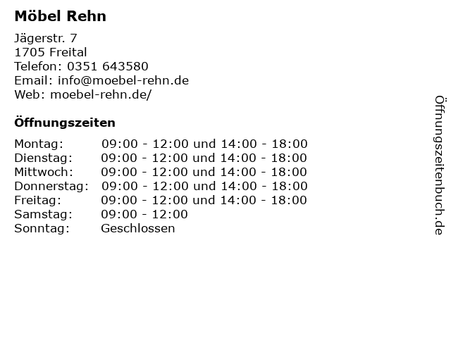 Möbel Rehn in Freital: Adresse und Öffnungszeiten