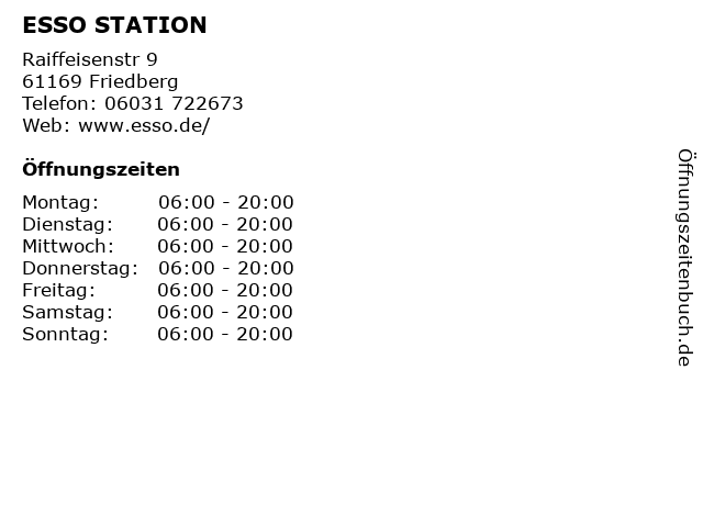 ESSO STATION in Friedberg: Adresse und Öffnungszeiten