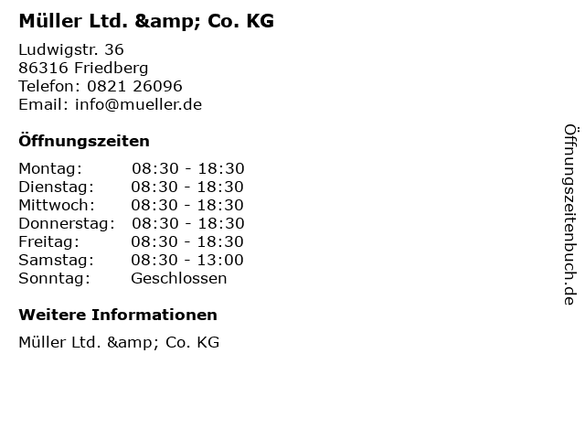 Müller Ltd. & Co. KG in Friedberg: Adresse und Öffnungszeiten