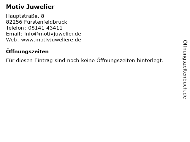 Motiv Juwelier in Fürstenfeldbruck: Adresse und Öffnungszeiten