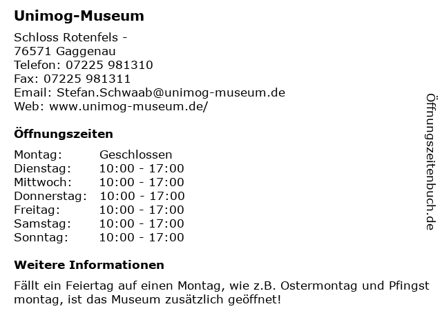 Unimog-Museum in Gaggenau: Adresse und Öffnungszeiten