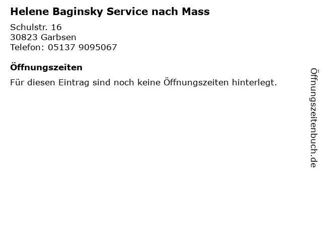 Helene Baginsky Service nach Mass in Garbsen: Adresse und Öffnungszeiten