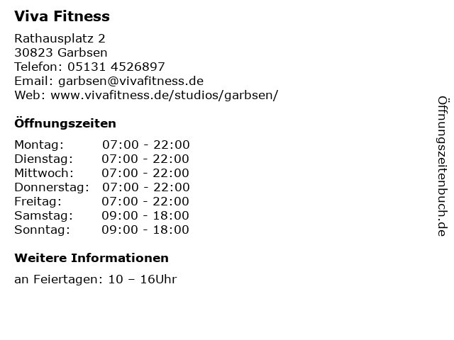 Viva Fitness in Garbsen: Adresse und Öffnungszeiten