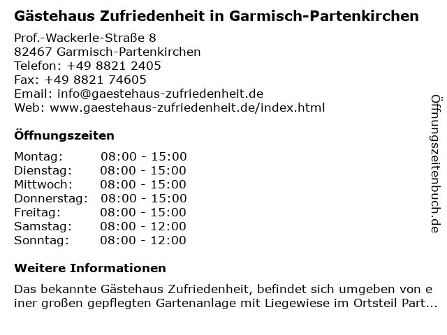 ᐅ Offnungszeiten Zufriedenheit Prof Wackerle Str 8 In