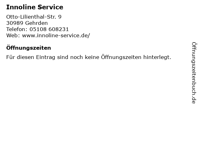 Innoline Service in Gehrden: Adresse und Öffnungszeiten
