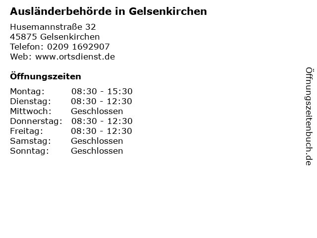 Ausländerbehörde wanne eickel