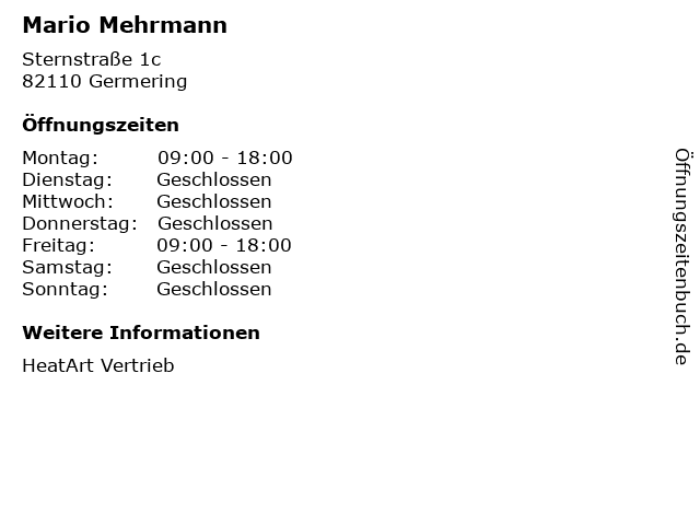 Mario Mehrmann in Germering: Adresse und Öffnungszeiten