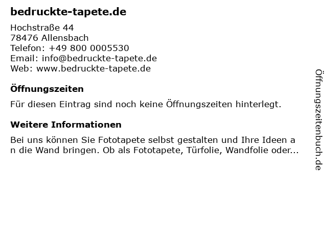 ᐅ Offnungszeiten Bedruckte Tapete De Steinweg 62 In Gifhorn