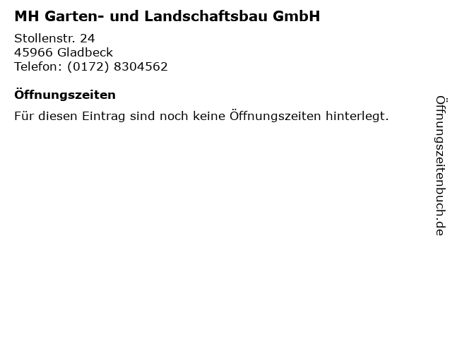 MH Garten- und Landschaftsbau GmbH in Gladbeck: Adresse und Öffnungszeiten