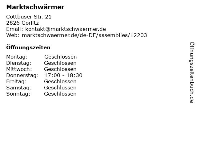 Marktschwärmer in Görlitz: Adresse und Öffnungszeiten