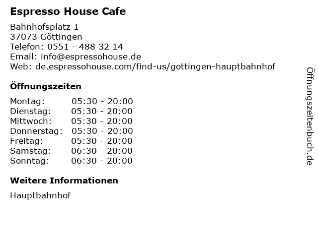 ᐅ Offnungszeiten Balzac Coffee Bahnhofsplatz 1 In Gottingen