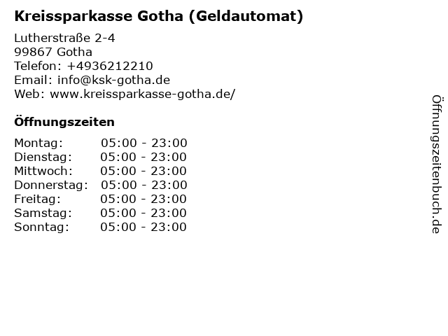 Á Offnungszeiten Kreissparkasse Gotha Lutherstrasse 2 4 In Gotha