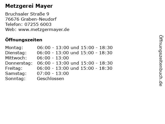 Metzgerei Mayer Graben-Neudorf
