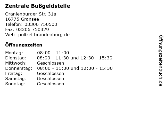 BUßGELDSTELLE BRANDENBURG bußgeldstelle brandenburg
