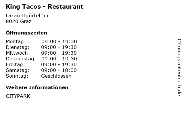 King Tacos - Restaurant in Graz: Adresse und Öffnungszeiten