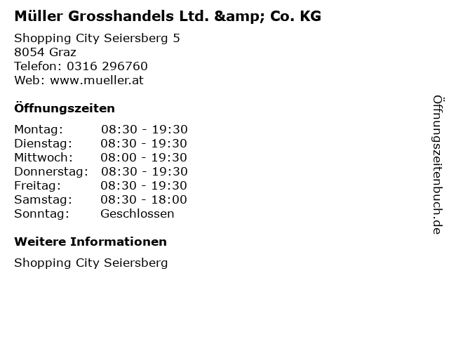 Müller Grosshandels Ltd. & Co. KG in Graz: Adresse und Öffnungszeiten