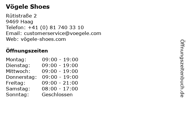 Vögele Shoes in Haag: Adresse und Öffnungszeiten