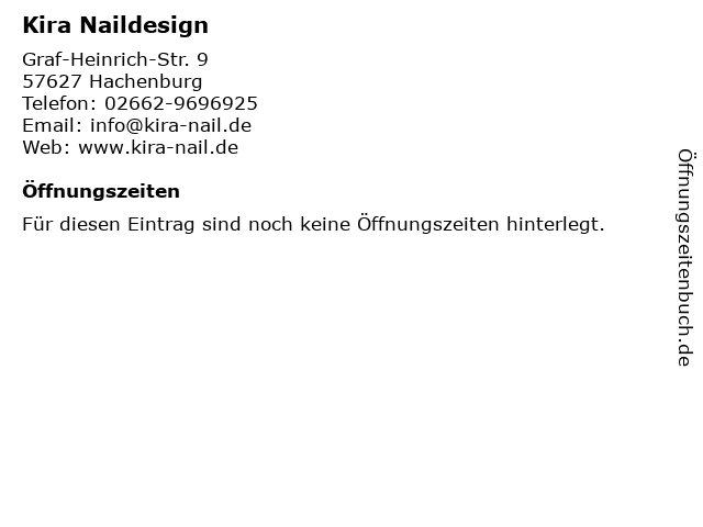 Kira Naildesign in Hachenburg: Adresse und Öffnungszeiten