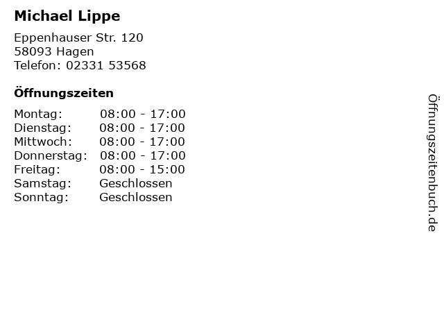 Michael Lippe in Hagen: Adresse und Öffnungszeiten