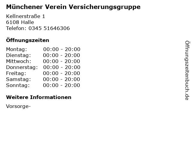Münchener Verein Versicherungsgruppe in Halle: Adresse und Öffnungszeiten