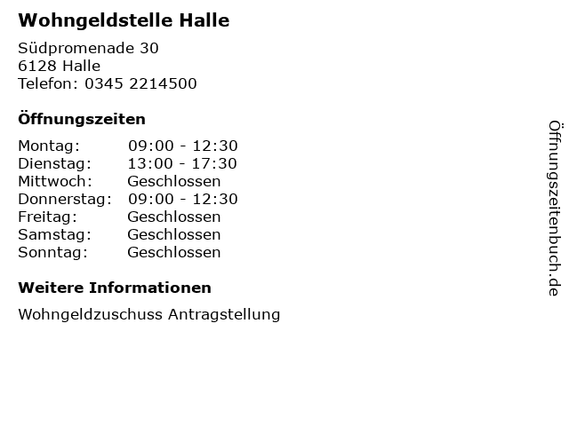 Wohngeld beantragen halle