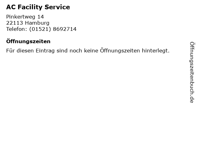 AC Facility Service in Hamburg: Adresse und Öffnungszeiten