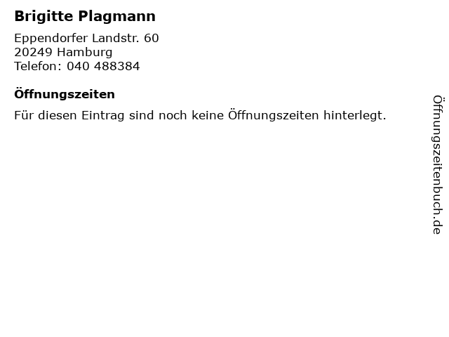 Brigitte Plagmann in Hamburg: Adresse und Öffnungszeiten