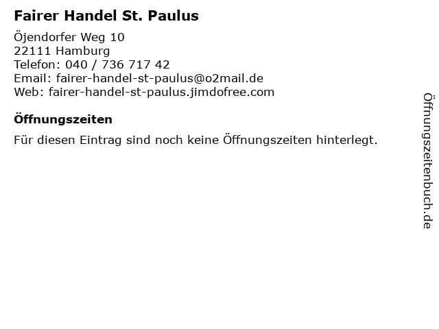 Fairer Handel St. Paulus in Hamburg: Adresse und Öffnungszeiten
