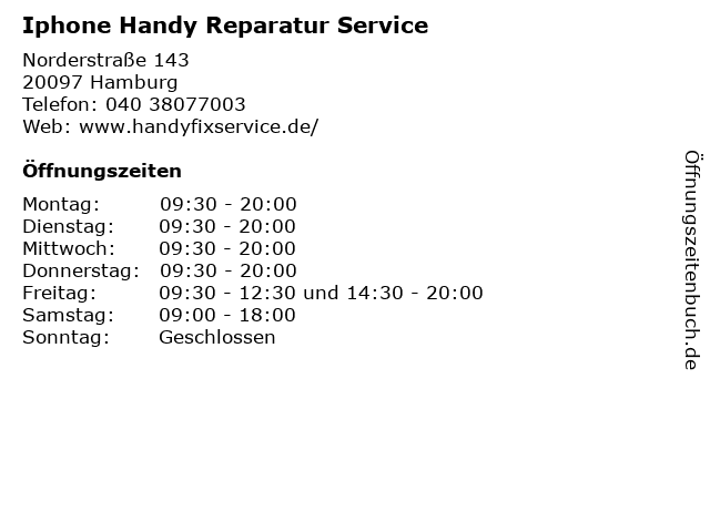 Iphone Handy Reparatur Service in Hamburg: Adresse und Öffnungszeiten