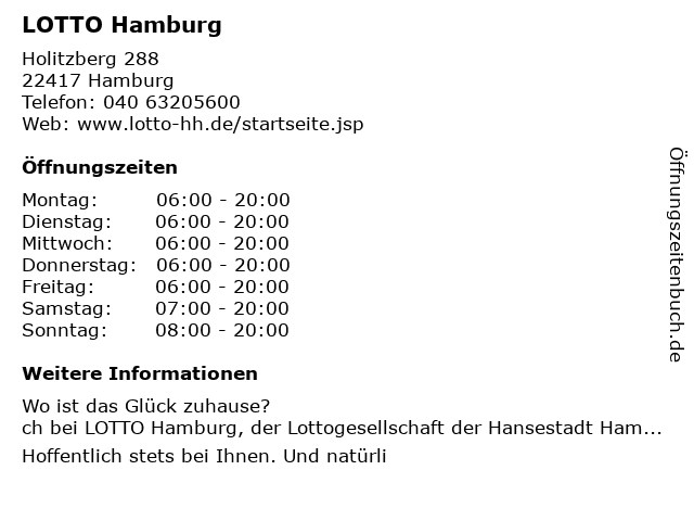 LOTTO Hamburg in Hamburg: Adresse und Öffnungszeiten