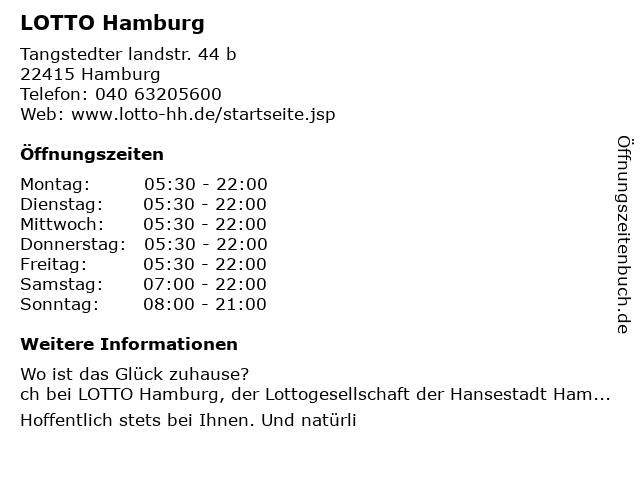 LOTTO Hamburg in Hamburg: Adresse und Öffnungszeiten