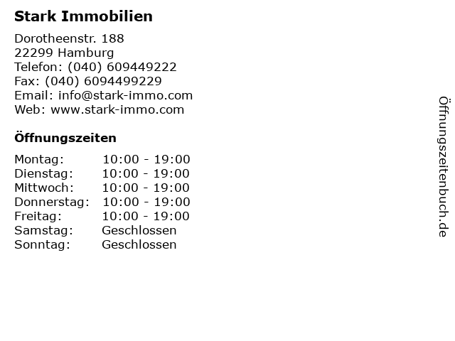 ᐅ Offnungszeiten Stark Immobilien Dorotheenstr 1 In Hamburg