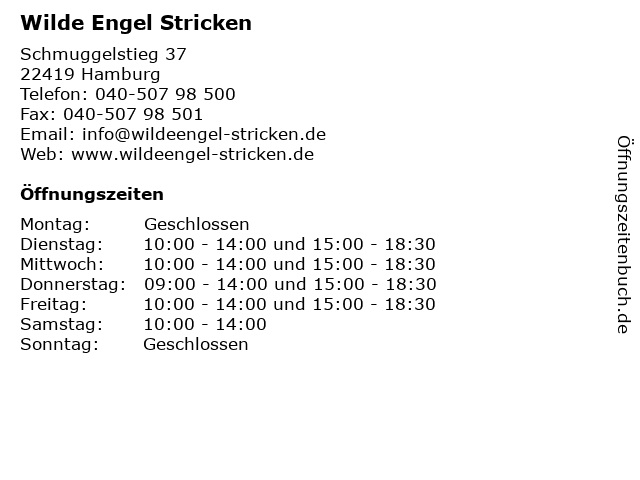 Wilde Engel Stricken in Hamburg: Adresse und Öffnungszeiten