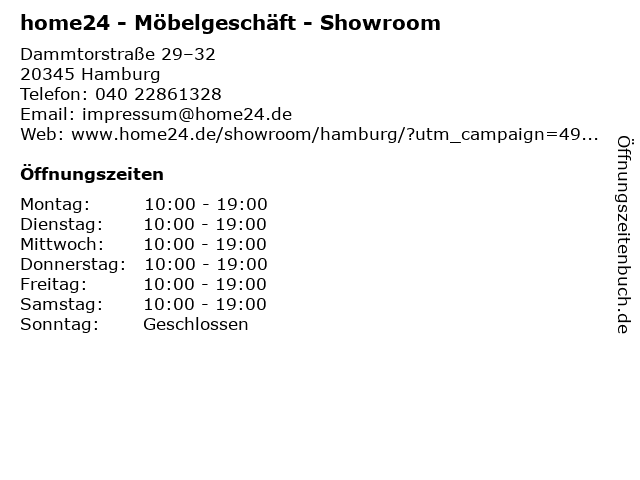 home24 - Möbelgeschäft - Showroom in Hamburg: Adresse und Öffnungszeiten
