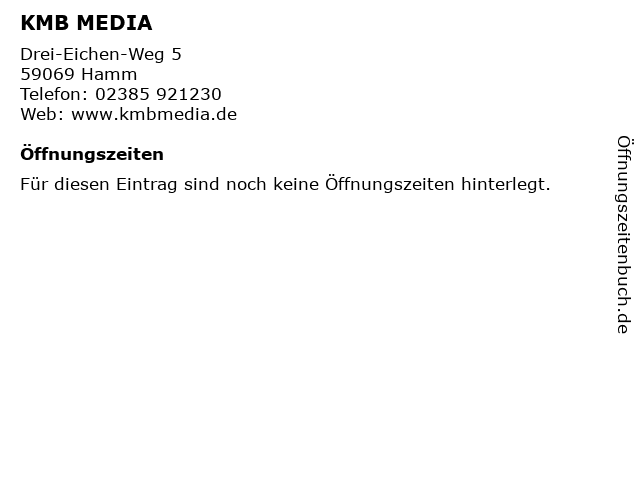 KMB MEDIA in Hamm: Adresse und Öffnungszeiten