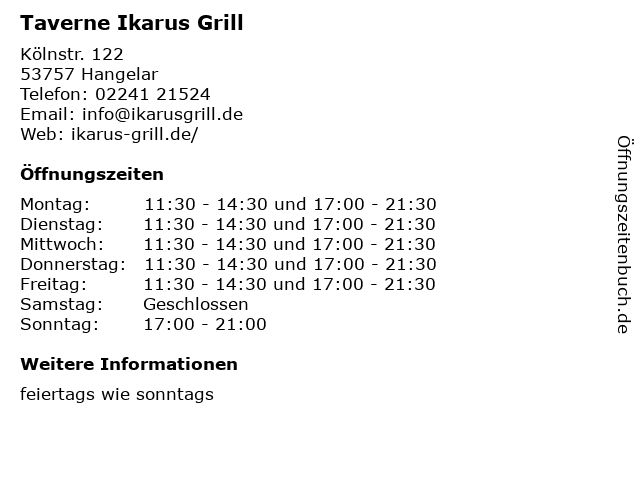 Taverne Ikarus Grill - Hangelar