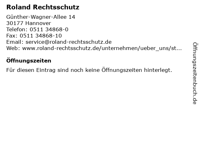 Roland Rechtsschutz in Hannover: Adresse und Öffnungszeiten